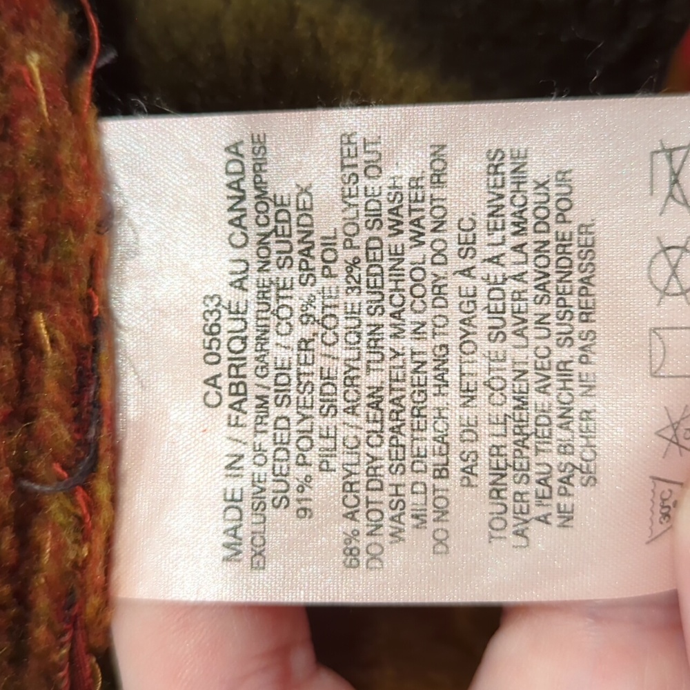 Robert Kitchen Womens Faux Suede & Pile Super Soft Jacket Debossed Leaf Print - Picture 7 of 9